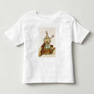 Camiseta De Bebé Dama de calidad tocando la guitarra, plato de moda