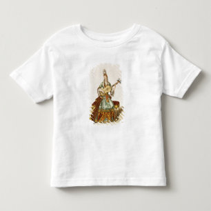 Camiseta De Bebé Dama de calidad tocando la guitarra, plato de moda