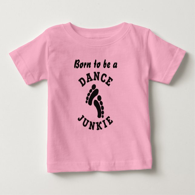Camiseta De Bebé Dance Junkie Toddler Ruffle Tee (Anverso)
