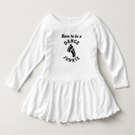 Camiseta De Bebé Dance Junkie Toddler Ruffle Vestido