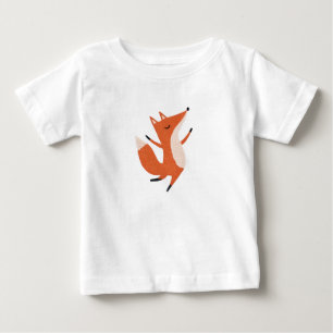 Camiseta De Bebé Dancing Fox Cute Art