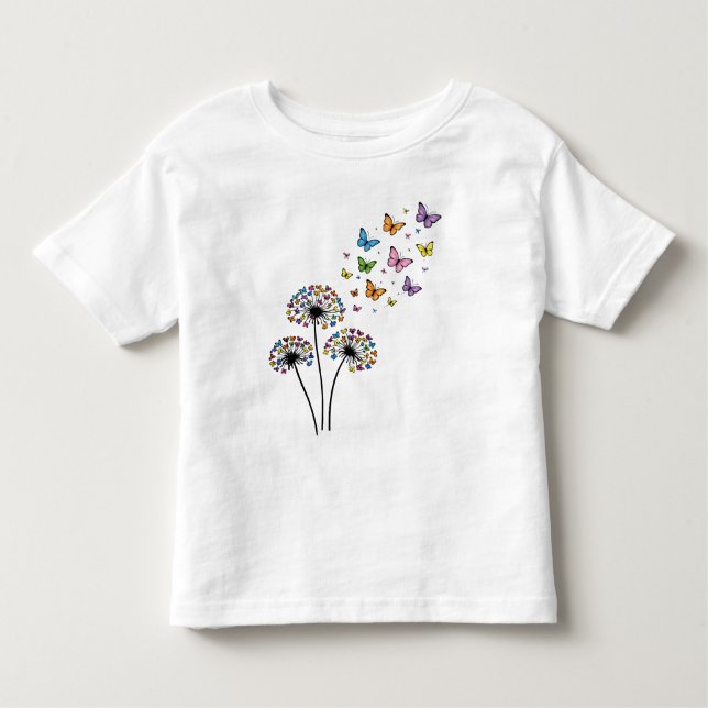 Camiseta De Bebé Dandelion butterfly flow (Anverso)