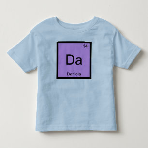 Camiseta De Bebé Daniela Nombre Química Elemento Tabla Periódica