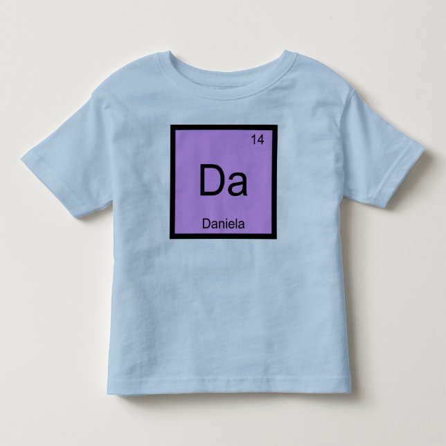 Camiseta De Bebé Daniela Nombre Química Elemento Tabla Periódica (Anverso)