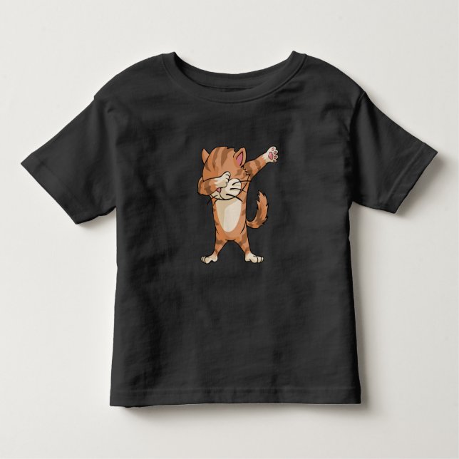 Camiseta De Bebé Danza linda de Dabber del gato del lenguado (Anverso)