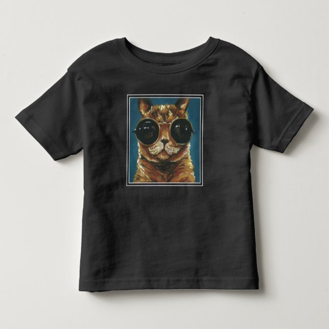 Camiseta De Bebé Dapper Animal | Gatito En Gafas De Sol (Anverso)