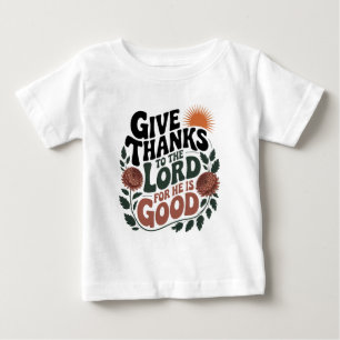 Camiseta De Bebé Dar Gracias - Cristiano