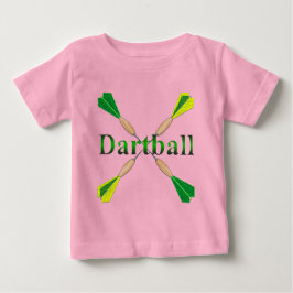 Camiseta De Bebé Dardos verdes y dorados