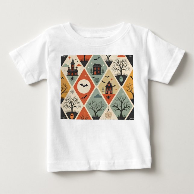 Camiseta De Bebé Dark ghost pattern (Anverso)