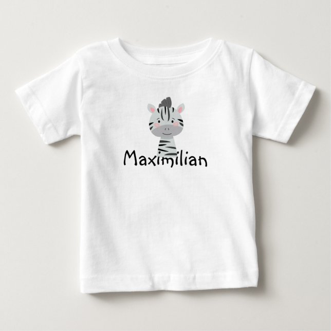 Camiseta De Bebé Das kleine Zebra personalisiertes (Anverso)