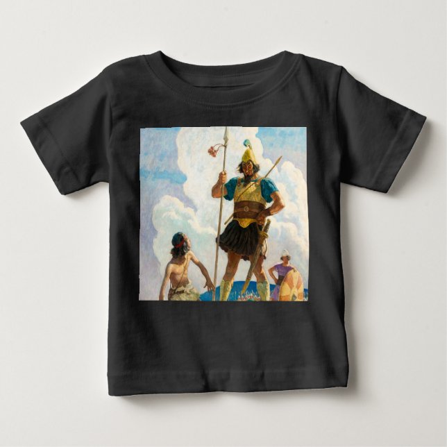 Camiseta De Bebé David y Goliat, 1940 de Newell Convers Wyeth (Anverso)