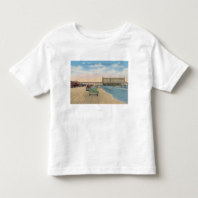 Camiseta De Bebé Daytona Beach, FL - opinión de la playa del casino (Anverso)