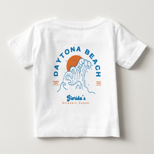 CAMISETA DE BEBÉ DAYTONA BEACH FLORIDA VERANO VACACIONES (Reverso)