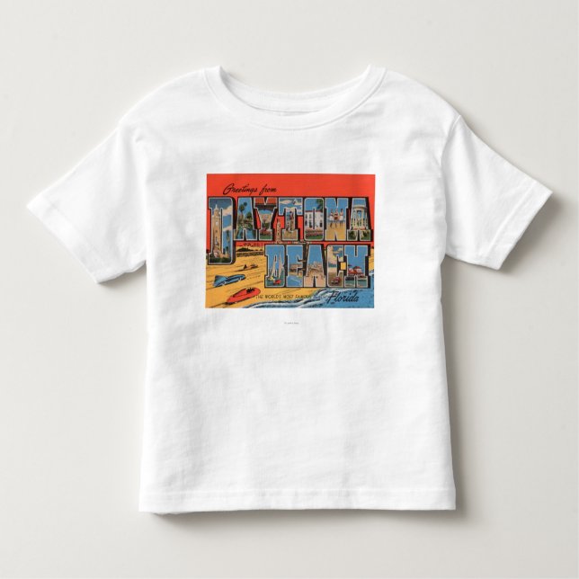 Camiseta De Bebé Daytona Beach, la Florida - escenas grandes de la (Anverso)