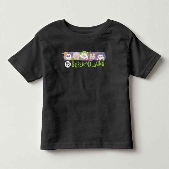 Camiseta De Bebé DC Super-Villains Cartoon Lineup (Anverso)