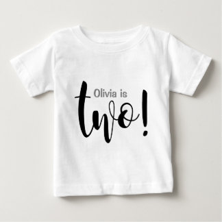 Camiseta de bebé de 2 años de personalizable