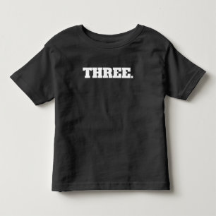 Camiseta de bebé de 3 cumpleaños negra y blanca