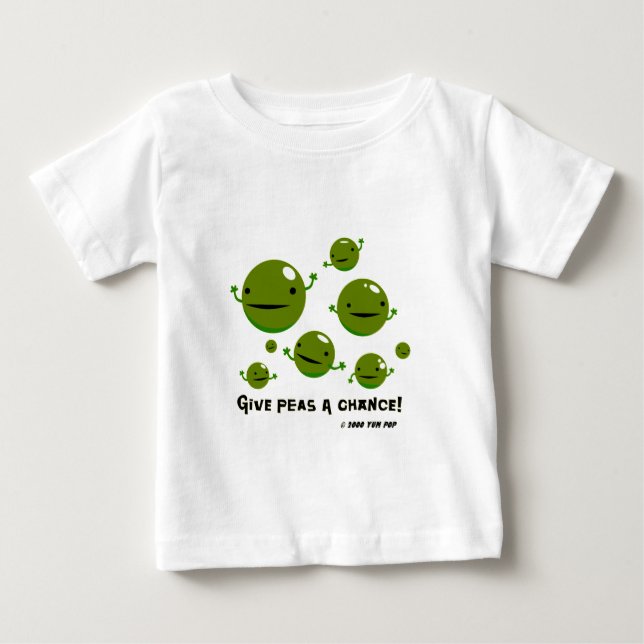 Camiseta De Bebé Dé a guisantes una oportunidad (Anverso)