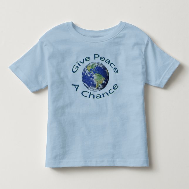 Camiseta De Bebé Dé a paz una oportunidad (Anverso)