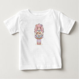 Camiseta de bebé de anime Chibi Neko Cafe Kawaii l