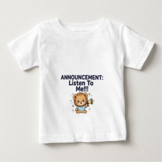 Camiseta de bebé de anuncio de oso lindo