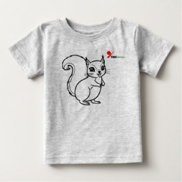 Camiseta de bebé de ardilla del bosque