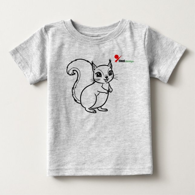 Camiseta de bebé de ardilla del bosque (Anverso)