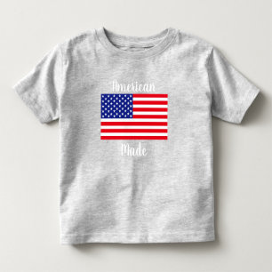 Camiseta de bebé de bandera estadounidense