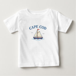 Camiseta de bebé de barco de vela de Cape Cod