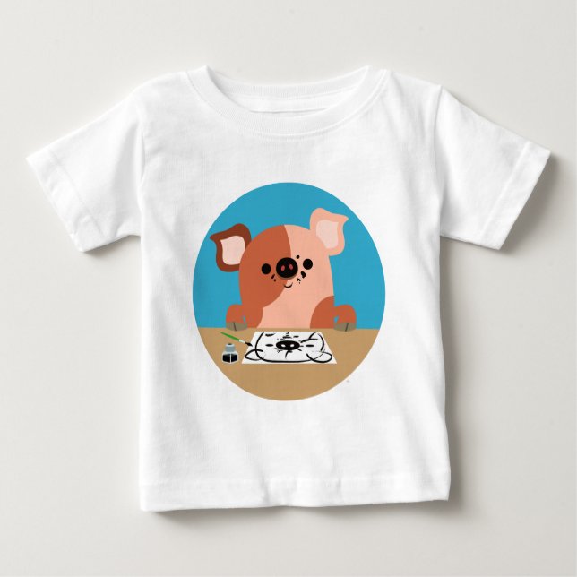 Camiseta de bebé de bebé de Personalizado lindo di (Anverso)