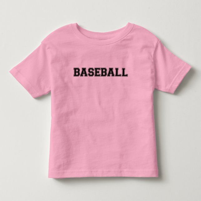 Camiseta de bebé de béisbol (Rosa) (Anverso)
