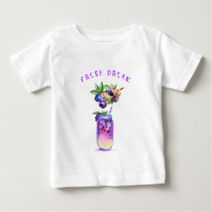 Camiseta de bebé de Blueberry fresca - Texto Perso