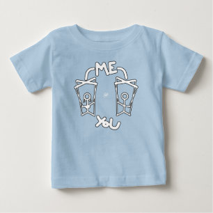 Camiseta de bebé de broma sobre la dinámica entre 