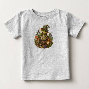 Camiseta de bebé de bruja de rana Cottagecore lind