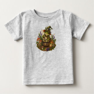 Camiseta de bebé de bruja de rana Cottagecore lind