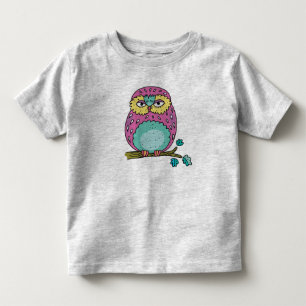 Camiseta de bebé de búhos de animales adorables re