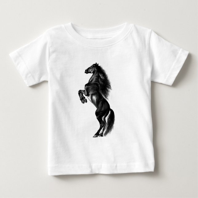 Camiseta de bebé de caballo erguido (Anverso)