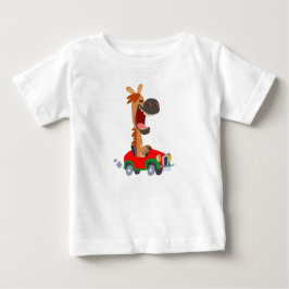 Camiseta de bebé de caballos con dibujos motorizad