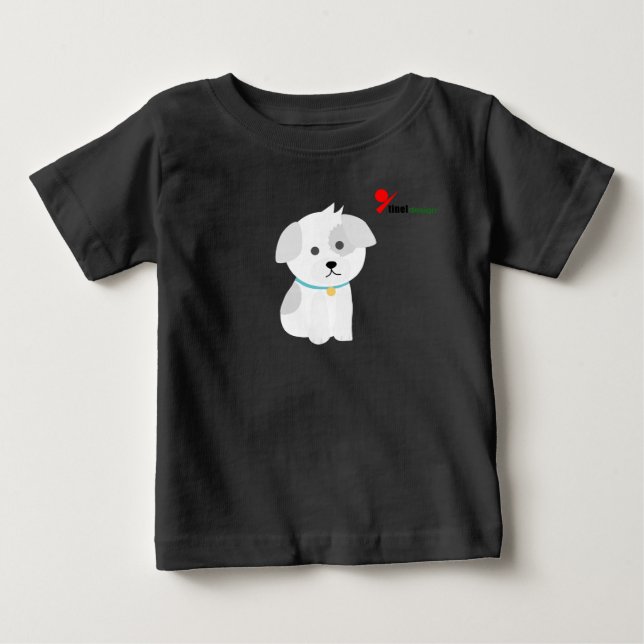 Camiseta de bebé de cachorrito  (Anverso)