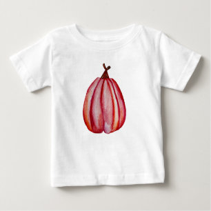 Camiseta de bebé de calabaza roja