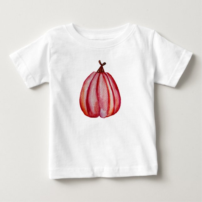 Camiseta de bebé de calabaza roja (Anverso)