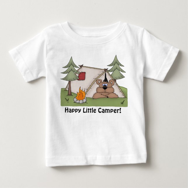 camiseta de bebé de camper feliz (Anverso)