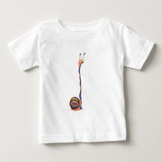 Camiseta de bebé de caracol divertida (Anverso)