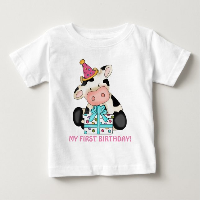 Camiseta de bebé de chica de cumpleaños (Anverso)
