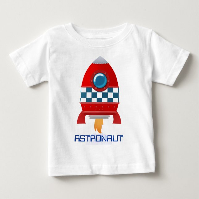 Camiseta de bebé de cohete espacial (Anverso)
