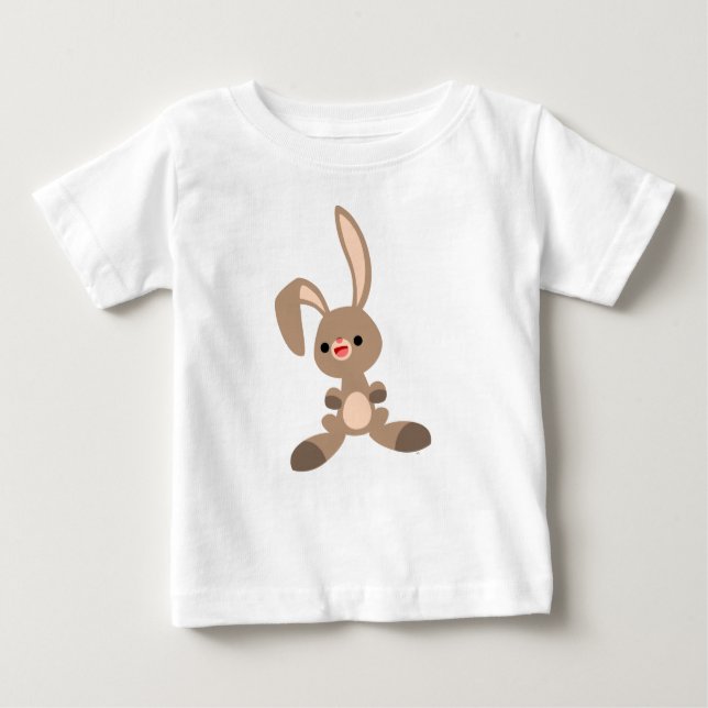 Camiseta de bebé de conejo Personalizado feliz (Anverso)