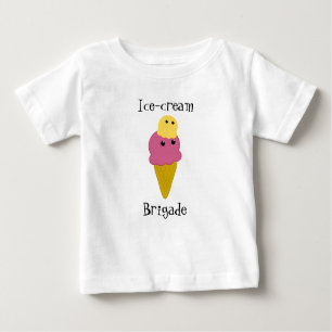 Camiseta de bebé de crema de hielo de Kawaii