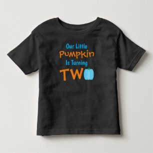 Camiseta de bebé de cumpleaños 2 de la calabaza pe