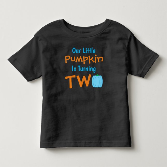 Camiseta de bebé de cumpleaños 2 de la calabaza pe (Anverso)