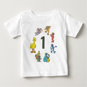 Camiseta de bebé de cumpleaños con personajes vint